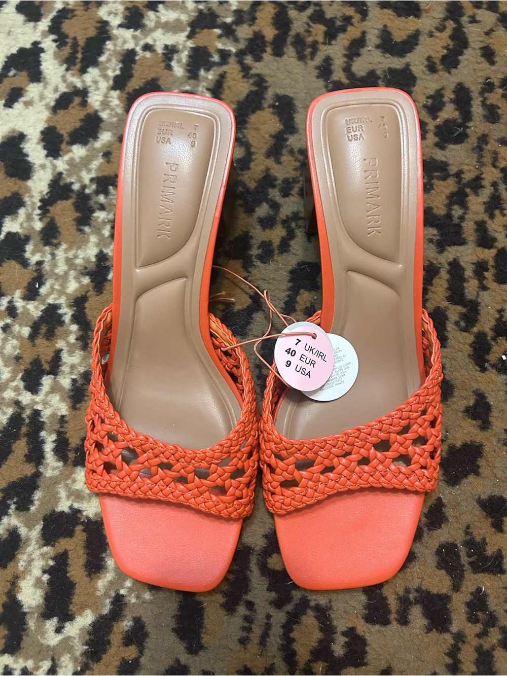 Square Toe Block Heel Mule Sandals